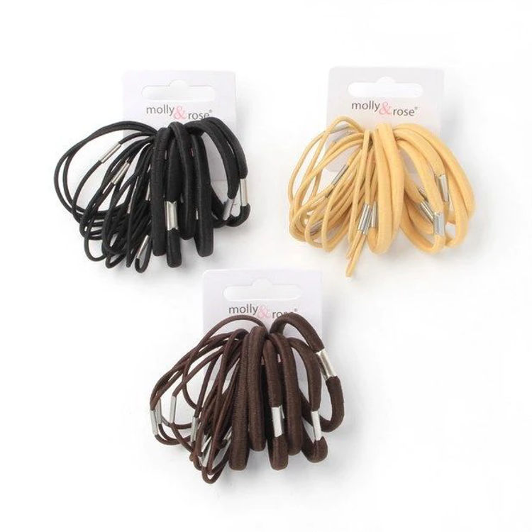 Picture of 802-SET OF 18 CREAM -GOLD SCHOOL COLOUR HAIR BANDS